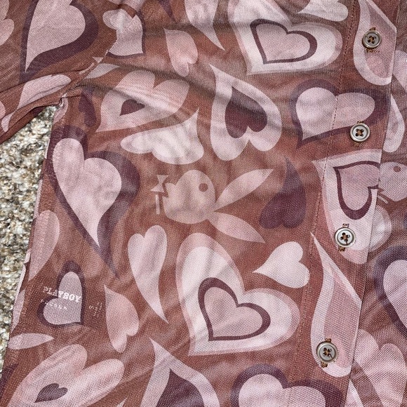 NWT-Playboy V-day mesh bunny cardigan - Picture 6 of 7